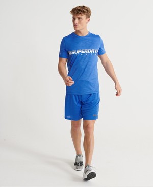 Superdry Training Lightweight Férfi Pólók Kék | PFUMY7902